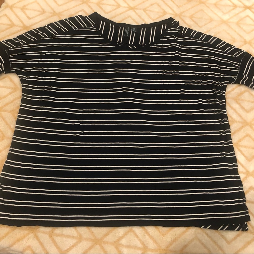Cynthia Rowley Black and White Striped Top